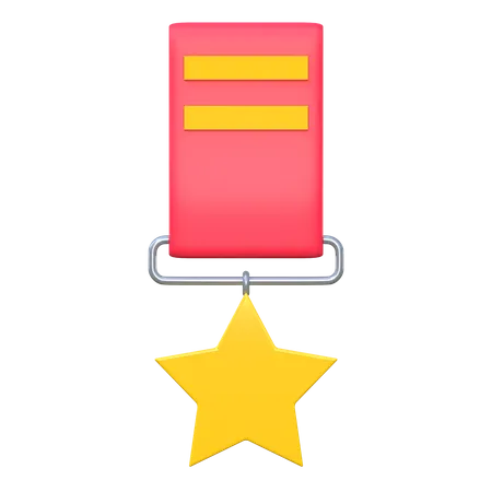 Médaille étoile  3D Icon