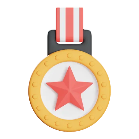 Médaille étoile  3D Icon