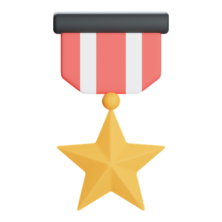 Médaille étoile  3D Icon