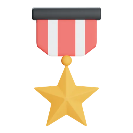 Médaille étoile  3D Icon