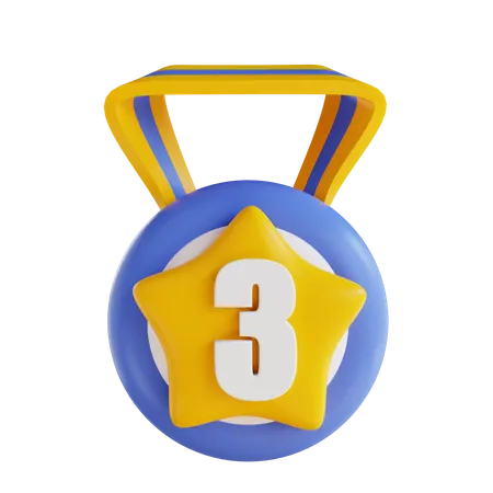 Medaille für den dritten Platz  3D Icon