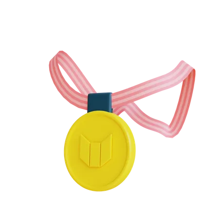 Médaille de gymnastique  3D Illustration