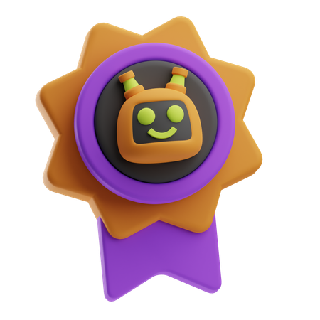 Médaille de robot  3D Icon