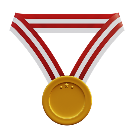 Médaille trois étoiles  3D Illustration