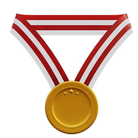 Médaille trois étoiles  3D Illustration