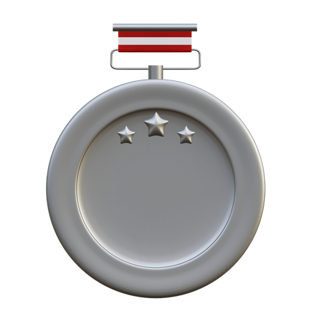 Médaille trois étoiles  3D Illustration