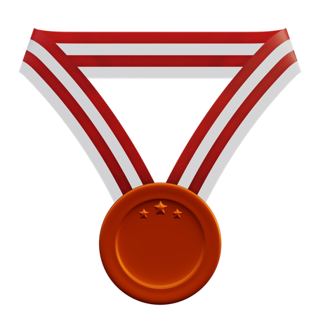 Médaille trois étoiles  3D Illustration