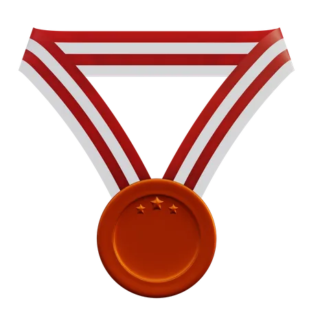 Médaille trois étoiles  3D Illustration