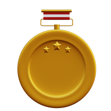 Médaille trois étoiles  3D Illustration