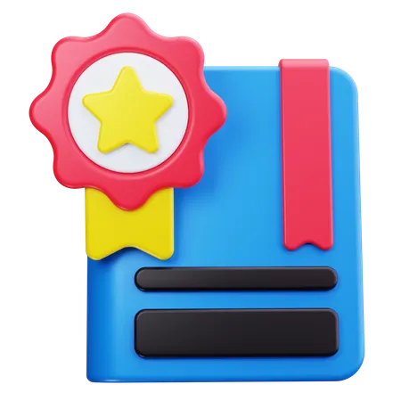 메달 증명서  3D Icon