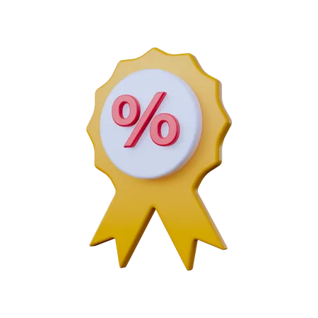 Medal Discount  3D Icon