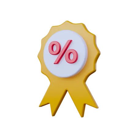 Medal Discount 3D Icon