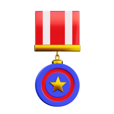 Medalha americana  3D Icon