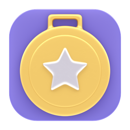 Aplicativo de medalha  3D Icon