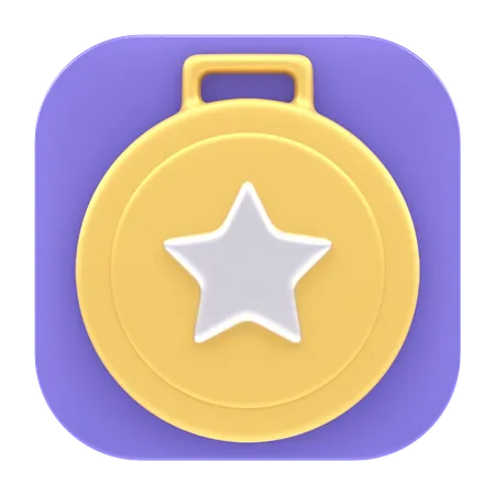 Aplicativo de medalha  3D Icon