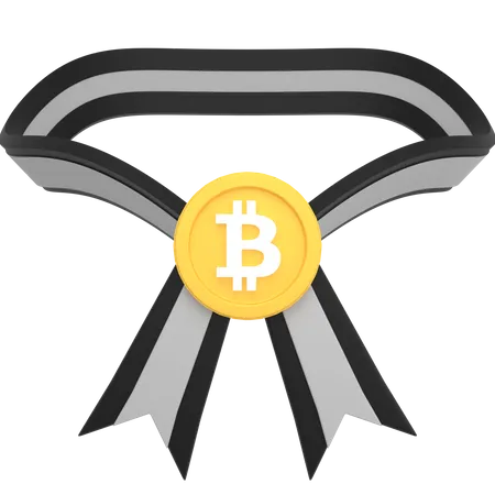 Medalha bitcoin  3D Icon