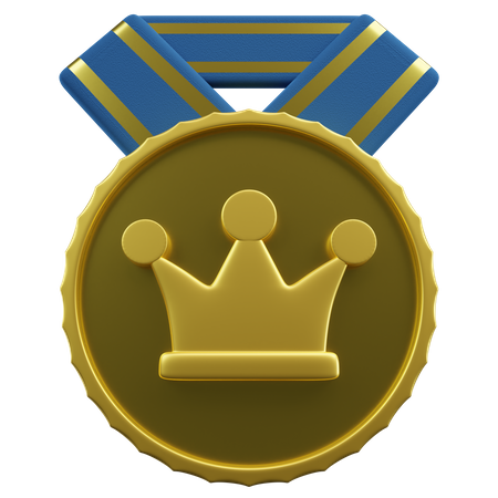 Medalha da coroa  3D Illustration