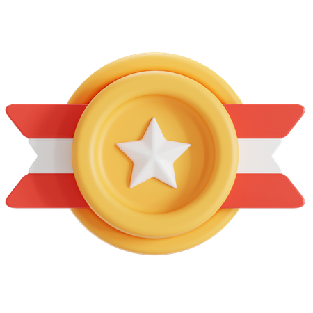 Medalha de distintivo de campeão  3D Icon