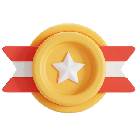 Medalha de distintivo de campeão  3D Icon