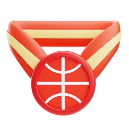 Medalha de basquete  3D Icon