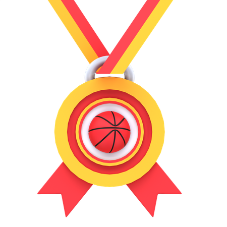 Medalha de basquete  3D Icon