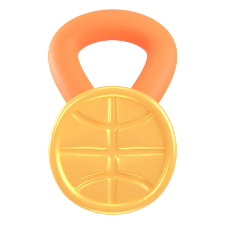 Medalha de basquete  3D Icon