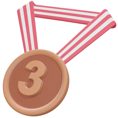 Medalha de bronze  3D Illustration