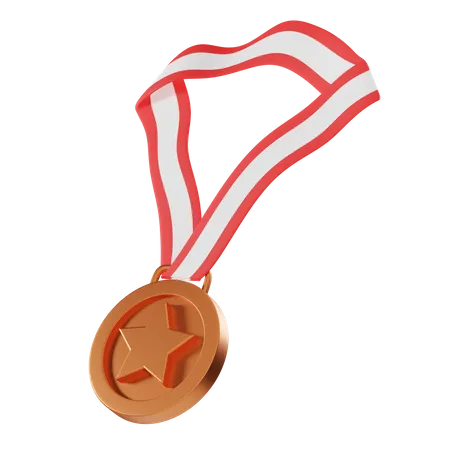 Medalha de bronze  3D Illustration