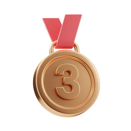 Medalha de bronze  3D Illustration