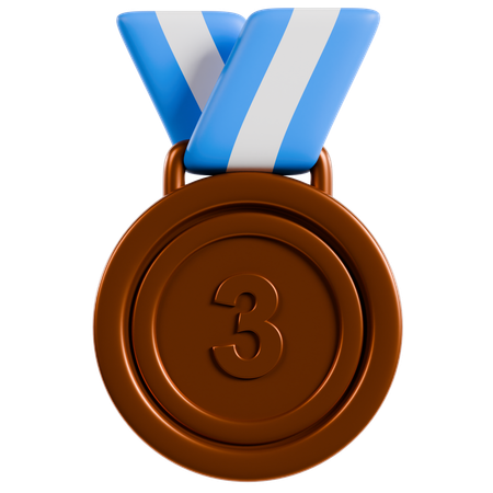 Medalha de Bronze Desportiva  3D Illustration