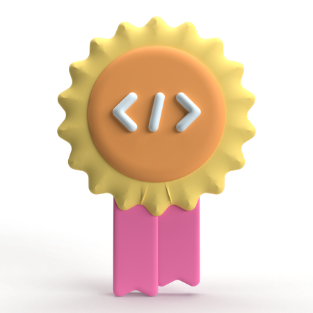 Medalha de codificação  3D Icon