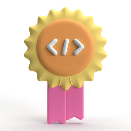 Medalha de codificação  3D Icon