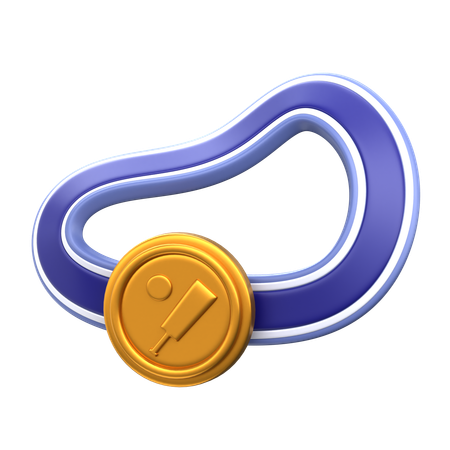 Medalha de críquete  3D Icon