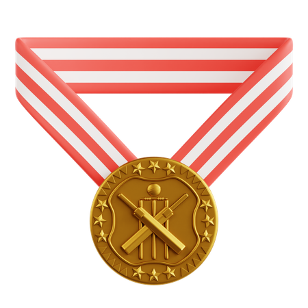Medalha de críquete  3D Icon