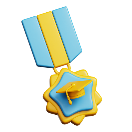 Medalha de formatura  3D Icon