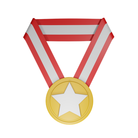 Medalha de futebol  3D Icon