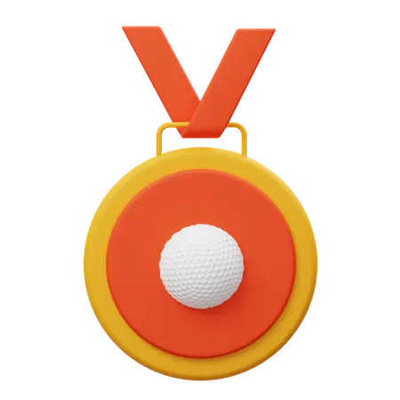Medalha de golfe  3D Illustration