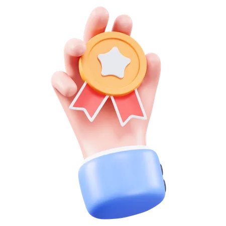 Medalha de mão  3D Icon