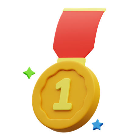 Medalha de ouro  3D Icon