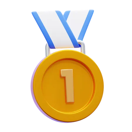 Medalha de ouro  3D Icon