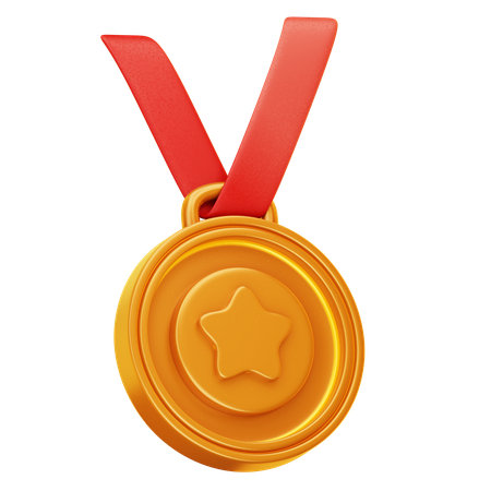 Medalha de ouro  3D Icon