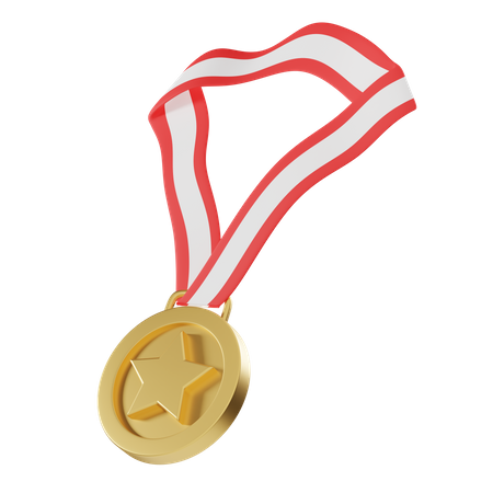 Medalha de ouro  3D Illustration