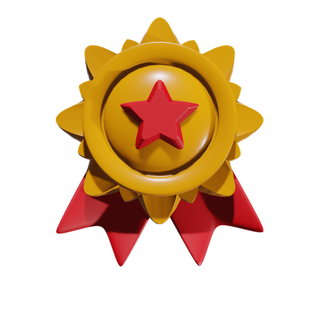 Medalha de ouro  3D Illustration