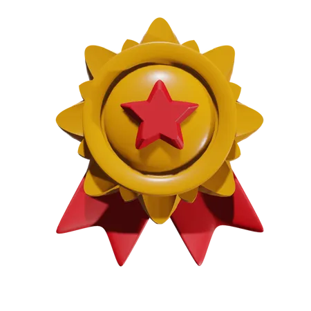 Medalha de ouro  3D Illustration