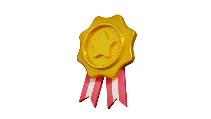 Medalha de ouro  3D Illustration