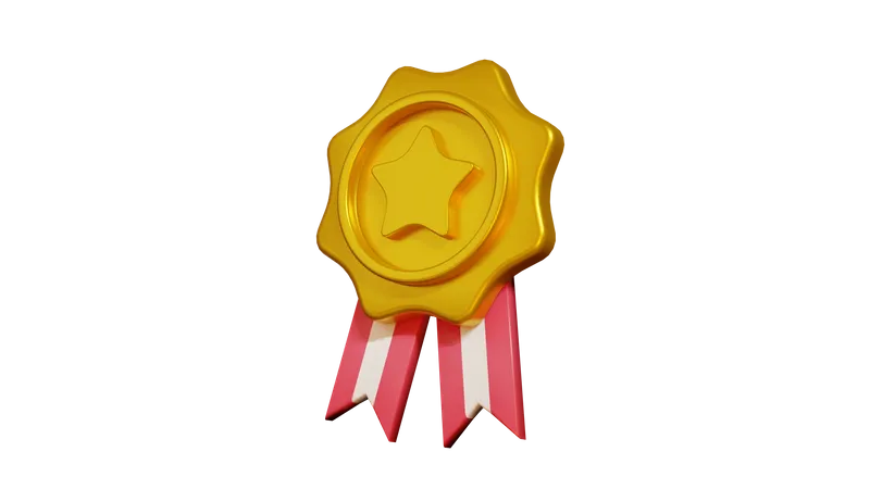 Medalha de ouro  3D Illustration