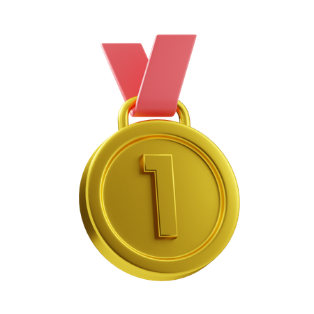 Medalha de ouro  3D Illustration