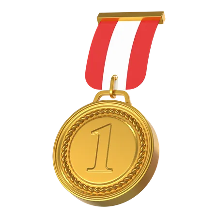 Medalha de ouro  3D Icon