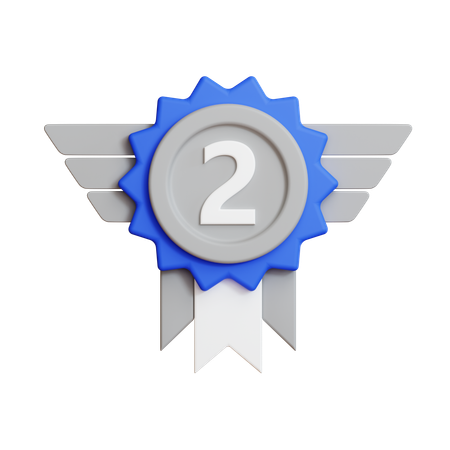 Medalha de prata  3D Icon