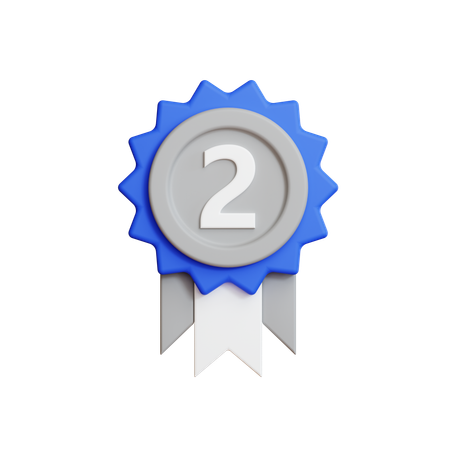 Medalha de prata  3D Icon